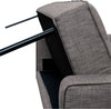 Avery 81.5" Linen-Look Fabric Klik Klak Futon with Tufting and Two Armrest Pillows - Grey | Futon Avery de 81,5 po en tissu d’apparence lin avec mécanisme Klik Klak, capitonnage et deux accoudoirs coussinés - gris