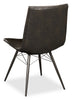 Avis Dining Chair with Vegan Leather Fabric, Metal - Black | Chaise de salle à manger Avis en tissu de cuir végétalien et en métal - noire