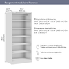 Bestar Florence 35" Modular Reach-In/Walk-In Closet System with LED Light and Shelves - White|Système de garde-robe et pièce-penderie modulaire Florence de Bestar de 35 po avec éclairage à DEL et tablettes – blanc