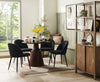 Bali Dining Chair with Boucle Fabric, Metal - Black | Chaise de salle à manger Bali en tissu bouclé et en métal - noire