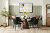 Bali Dining Chair with Boucle Fabric, Metal - Black | Chaise de salle à manger Bali en tissu bouclé et en métal - noire