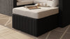Barbados Outdoor Patio Ottoman - Hand-Woven Resin Wicker, UV & Weather Resistant - Black/Grey | Pouf Barbados pour la terrasse à l’extérieur - osier en résine tressé à la main, résistant aux rayons UV et aux intempéries - noir et gris