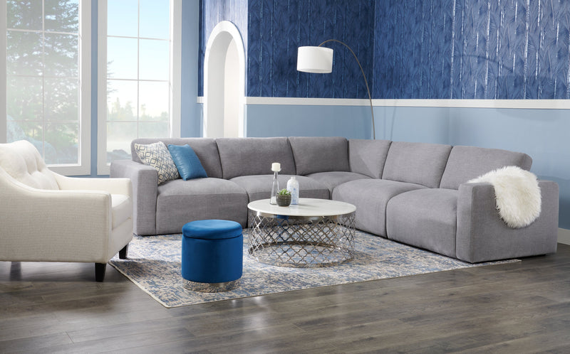 Belle 36\" Glam Round Sofa Table - White Marble Top with Stainless Steel Base