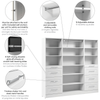 Bestar Florence 85" Modular Reach-In/Walk-In Closet System with Shelves and Drawers Shaker Style - White|Système de garde-robe et pièce-penderie modulaire Florence de Bestar de 85 po avec tablettes et tiroirs de style Shaker - blanc