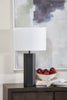 Bishop 26" Black Hexagonal Table Lamp  | Lampe de table hexagonale Bishop de 26 po noire  | BISHOPTL