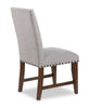 Boden Dining Chair with Polyester Fabric & Nailhead Trim - Beige & Brown | Chaise de salle à manger Boden en tissu de polyester avec bordure de clous décoratifs - beige et brune