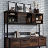 Briarbrook 64.57" Commercial Grade Large Hutch with Cubbyholes - Brown|Grande crédence Briarbrook de 64,57 po de qualité commerciale avec compartiments ouverts - brune