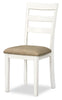 Bryn 3pc Dining Package with 42" Drop-Leaf Table & 2 Chairs, Fabric -Two-Tone White & Brown | Ensemble de salle à manger Bryn 3 pièces avec table de 42 po à abattant et 2 chaises - deux teintes, blanc et brun