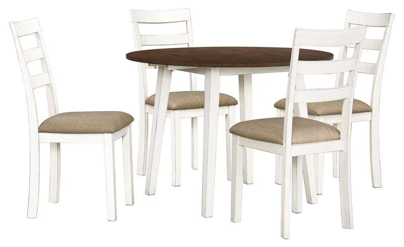 Bryn Dining Chair with Fabric Seat, Ladder-Back – White