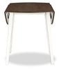Bryn Drop-Leaf Dining Table, 42" Round - Two-Tone White & Brown | Table de salle à manger ronde Bryn de 42 po avec abattant - deux teintes, blanc et brun