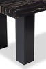 Burk Dining Table with Epoxy Resin Marble-Look Top, 72"W - Black | Table de salle à manger Burk de 72 po (L) avec dessus en résine époxy en imitation de marbre - noire
