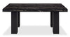 Burk Dining Table with Epoxy Resin Marble-Look Top, 72"W - Black | Table de salle à manger Burk de 72 po (L) avec dessus en résine époxy en imitation de marbre - noire
