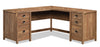 Cannery Bridge 66" Commercial Grade L-Shaped Office Desk with 6-Drawers - Brown|Bureau en forme de L Cannery Bridge de 66 po de qualité commerciale à 6 tiroirs - brun