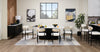 Kort & Co. Capri Dining Server with Storage, Marble-Look Top & Gold Accent, 66"W - Black/White | Desserte de salle à manger Capri de Kort & Co. de 66 po (L) avec rangement, dessus en imitation de marbre et touches dorées - noire et blanche