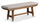 Cedar Dining Bench with Polyester Fabric, Pine Wood, Trestle-Base, 60"W - Brown