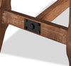 Cedar Extension Dining Table, Pine Wood, Trestle-Base, 72-96"W - Brown | Table de salle à manger extensible en cèdre, bois de pin, piètement à tréteaux, largeur 183-244 cm - Brun