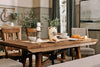 Cedar Extension Dining Table, Pine Wood, Trestle-Base, 72-96"W - Brown | Table de salle à manger extensible en cèdre, bois de pin, piètement à tréteaux, largeur 183-244 cm - Brun