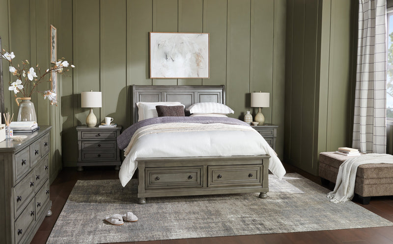 Chelsea Bedside 2-Drawer Nightstand, 28\"W x 28\"H - Grey