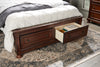 Chelsea 6pc Bedroom Set with Storage Bed, Dresser, Mirror & Nightstand, Cherry Brown - King Size | Ensemble de chambre à coucher Chelsea 6 pièces avec lit de rangement, commode, miroir et table de nuit, brun cerisier - format très grand lit