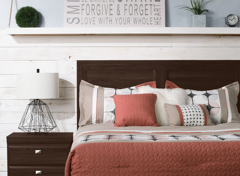 Yorkdale Panel Headboard, Made in Canada, Brown - Queen Size