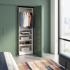 Bestar Florence 25" Modular Reach-In/Walk-In Closet System with Shelves - White|Système de garde-robe et pièce-penderie modulaire Florence de Bestar de 25 po avec tablettes - blanc