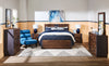 Scott Living Dante Panel Bed with Headboard & Frame, Brown - Queen Size | Lit à panneaux Dante de Scott Living avec tête de lit et cadre de lit, brun - format grand lit