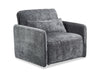 Dawn 42" Chenille Fabric Sleeper Chair - Grey | Fauteuil-lit Dawn de 42 po en tissu de chenille - gris