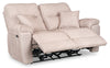 Made in Canada Dawson 64" Fabric Power Reclining Loveseat with USB Port and Accent Pillows - Beige | Causeuse à inclinaison électrique Dawson de 64 po fabriquée au Canada en tissu avec port USB et coussins décoratifs - beige