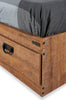 Driftwood Mates Bed with Bookcase Headboard Set for Kids, Brown - Twin Size | Ensemble lit matelot et tête de lit bibliothèque Driftwood pour enfants, brun - format lit simple