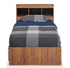 Driftwood Mates Bed with Bookcase Headboard Set for Kids, Brown - Twin Size | Ensemble lit matelot et tête de lit bibliothèque Driftwood pour enfants, brun - format lit simple