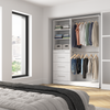 Bestar Florence 61" Modular Reach-In/Walk-In Closet System with Rods, Shelves and Drawers Shaker Style - White|Système de garde-robe et pièce-penderie modulaire Florence de Bestar de 61 po avec tringles, tablettes et tiroirs de style Shaker - blanc