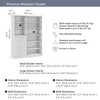 Bestar Florence 61" Modular Reach-In/Walk-In Closet System with Shelves and Drawers Shaker Style - White|Système de garde-robe et pièce-penderie modulaire Florence de Bestar de 61 po avec tablettes et tiroirs de style Shaker - blanc