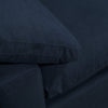 Eclipse 4-Piece Linen-Look Fabric Modular Sectional - Navy 