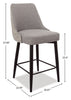 Eden Counter-Height Stool with Linen-Look Fabric, 25"H, Metal - Grey | Tabouret 25 po Eden de hauteur comptoir en tissu d’apparence lin et en métal - gris