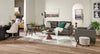 Edge 86" Genuine Leather Sofa with Wood Legs and Removable Back Cushions - Grey | Sofa Edge de 86 po en cuir véritable avec pattes en bois et coussins de dossier amovibles - gris
