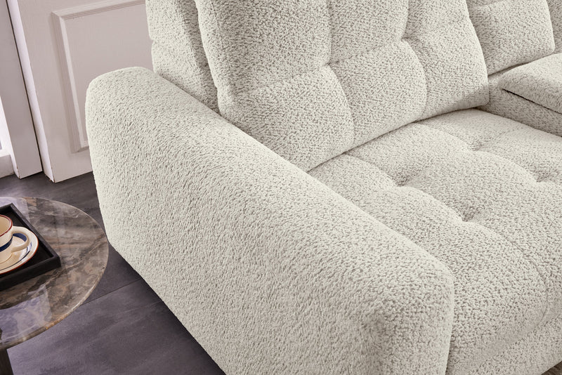 Scott Living Elevate Modular 7-Piece Right-Facing Chenille Fabric Power Sliding Sectional with Storage - Taupe