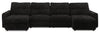 Scott Living Elevate Modular 4-Piece Chenille Fabric Power Sliding Sectional with Two Storage Chaises - Ebony