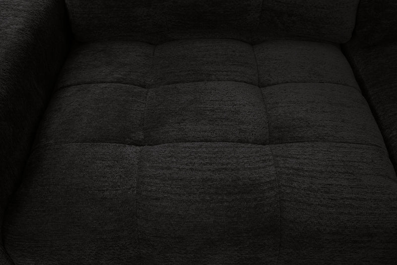 Scott Living Elevate Modular 82\" Chenille Fabric Loveseat with Power Sliding - Ebony