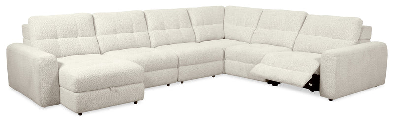 Scott Living Elevate Modular 6-Piece Left-Facing Chenille Fabric Power Reclining and Sliding Sectional - Taupe