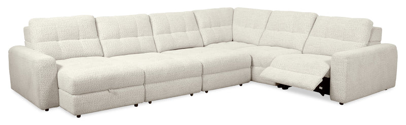 Scott Living Elevate Modular 6-Piece Left-Facing Chenille Fabric Power Reclining and Sliding Sectional - Taupe
