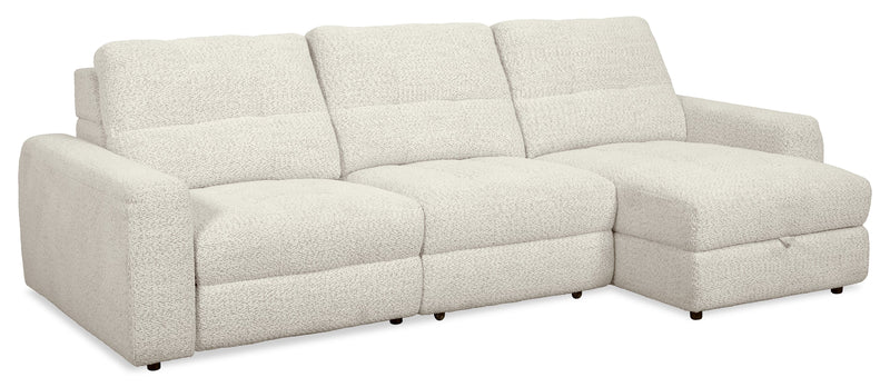 Scott Living Elevate Modular 3-Piece Right-Facing Chenille Fabric Power Reclining and Sliding Sectional - Taupe