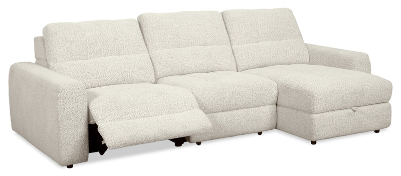 Scott Living Elevate Modular 3-Piece Right-Facing Chenille Fabric Power Reclining and Sliding Sectional - Taupe