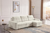 Scott Living Elevate Modular 3-Piece Right-Facing Chenille Fabric Power Reclining and Sliding Sectional - Beige | Sofa sectionnel modulaire à coulissement et inclinaison électriques de droite Elevate de Scott Living 3 pièces en tissu de chenille - beige