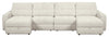 Scott Living Elevate Modular 4-Piece Chenille Fabric Power Sliding Sectional with Two Storage Chaises - Taupe