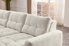 Scott Living Elevate Modular 4-Piece Chenille Fabric Power Sliding Sectional with Two Storage Chaises - Beige | Sofa sectionnel modulaire à coulissement électrique Elevate de Scott Living 4 pièces en chenille avec 2 fauteuils longs de rangement - beige