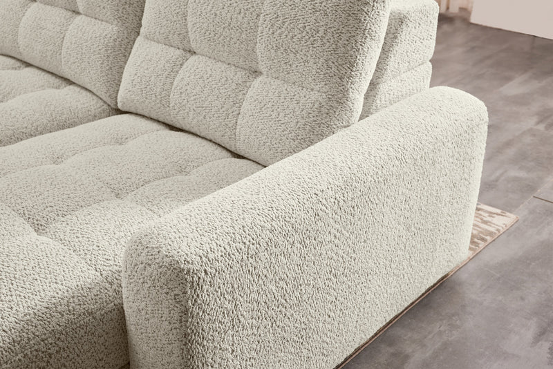 Scott Living Elevate Modular 4-Piece Chenille Fabric Power Sliding Sectional with Two Storage Chaises - Taupe