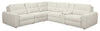 Scott Living Elevate Modular 6-Piece L-Shaped Chenille Fabric Power Reclining Sectional with Storage Console - Beige | Sofa sectionnel modulaire à inclinaison électrique en forme de L Elevate de Scott Living 6 pièces avec console de rangement - beige