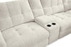 Scott Living Elevate Modular 6-Piece L-Shaped Chenille Fabric Power Reclining Sectional with Storage Console - Beige | Sofa sectionnel modulaire à inclinaison électrique en forme de L Elevate de Scott Living 6 pièces avec console de rangement - beige