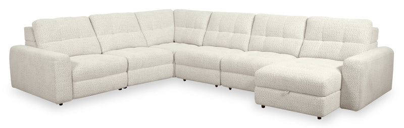 Scott Living Elevate Modular 6-Piece Right-Facing Chenille Fabric Power Reclining and Sliding Sectional - Taupe