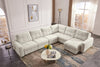 Scott Living Elevate Modular 6-Piece Right-Facing Chenille Fabric Power Reclining and Sliding Sectional - Beige | Sofa sectionnel modulaire à coulissement et inclinaison électriques de droite Elevate de Scott Living 6 pièces en tissu de chenille - beige